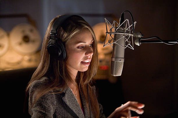 Women in recording studio